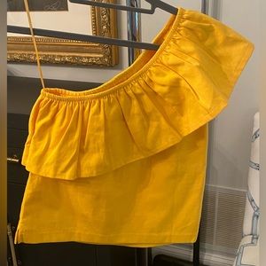 J Crew NWOT one-shoulder cotton top